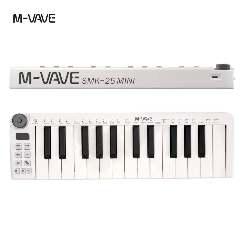M-VAVE SMK-25mini MIDI Ű,  25 Ű MIDI  Ű Ǳ, ̴ ޴ USB Ű MIDI Ʈѷ